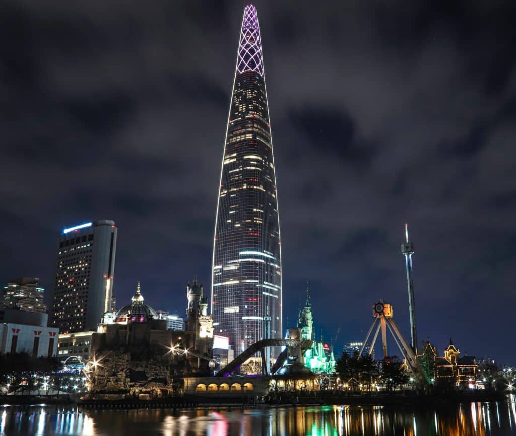Lotte World Mall and Seoul Sky Observatory in Gangnam, Seoul