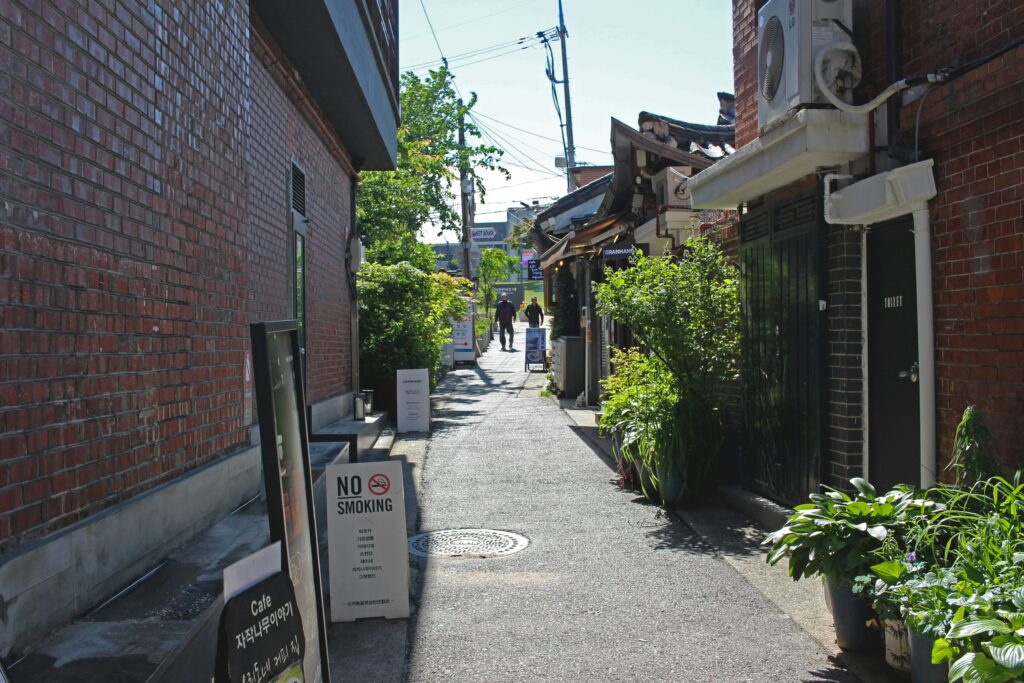 Quiet and charming alley in Samcheong-dong, one of Seoul's hidden gems